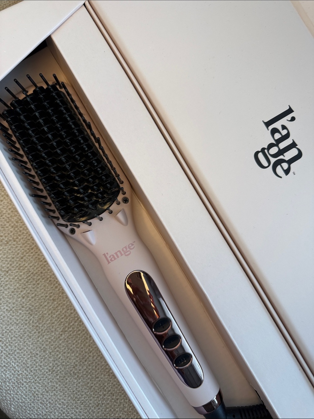 Lange Le Vite Ceramic Straightening Brush - Blush Pink - Picture 2 of 7